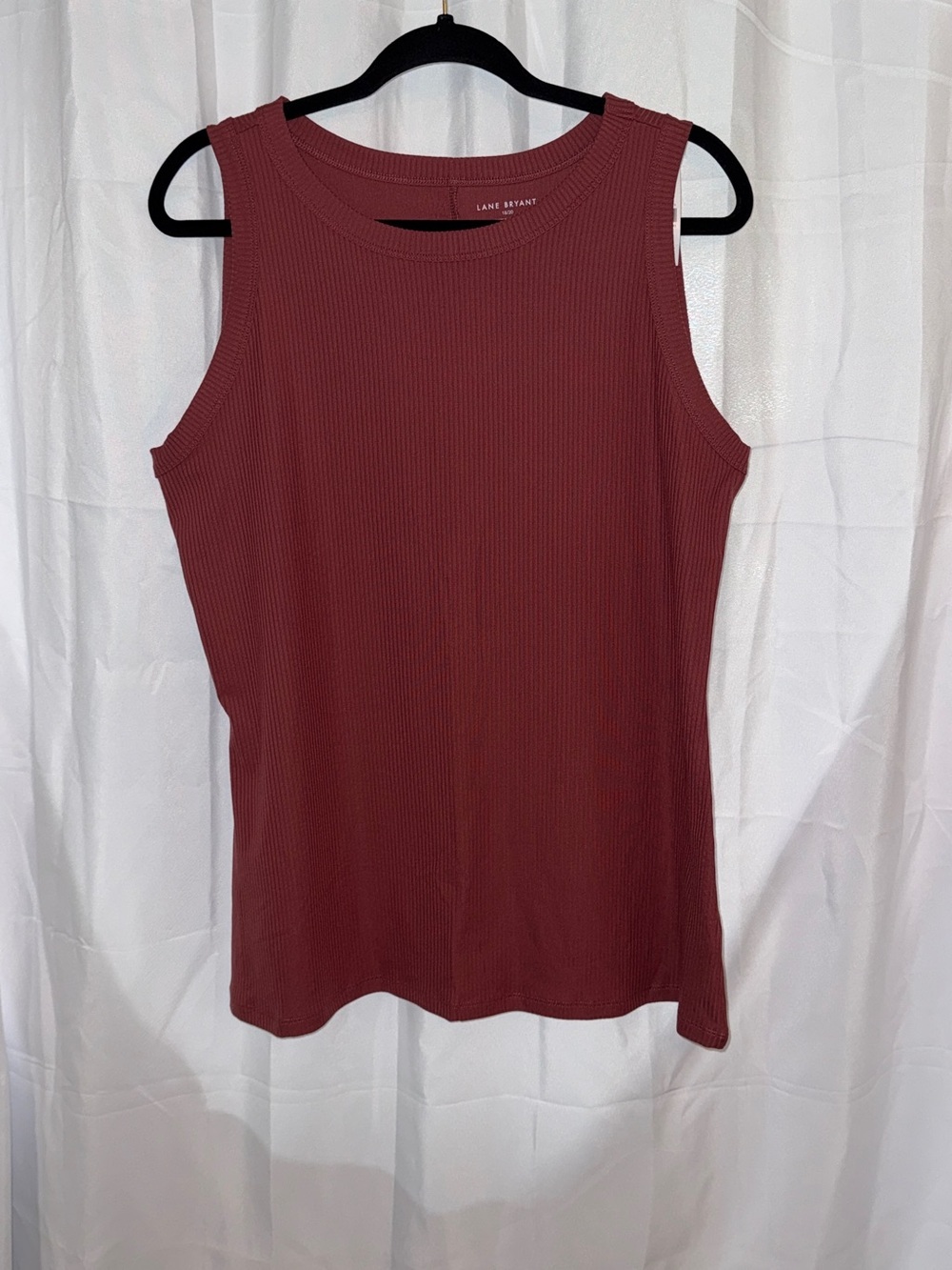 Lane Bryant Sleeveless Ribbed Tank - Wine